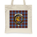 Canvas Tote Bags Royal Scottish Nicolson Clan Badge Tartan Plaid Tote Bag - Scotstee Shop