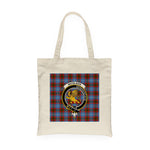 Canvas Tote Bags Royal Scottish Nicolson Clan Badge Tartan Plaid Tote Bag - Scotstee Shop