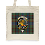 Canvas Tote Bags Royal Scottish Nicolson Hunting Ancient Clan Badge Tartan Plaid Tote Bag - Scotstee Shop
