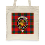 Canvas Tote Bags Royal Scottish Nicolson Modern Clan Badge Tartan Plaid Tote Bag - Scotstee Shop