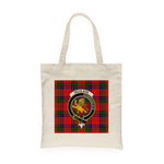 Canvas Tote Bags Royal Scottish Nicolson Modern Clan Badge Tartan Plaid Tote Bag - Scotstee Shop