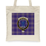 Canvas Tote Bags Royal Scottish Ochterlony Clan Badge Tartan Plaid Tote Bag - Scotstee Shop