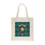 Canvas Tote Bags Royal Scottish Oliphant Ancient Clan Badge Tartan Plaid Tote Bag - Scotstee Shop