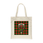 Canvas Tote Bags Royal Scottish Pollock Clan Badge Tartan Plaid Tote Bag - Scotstee Shop