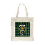 Canvas Tote Bags Royal Scottish Purves Clan Badge Tartan Plaid Tote Bag - Scotstee Shop