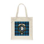 Canvas Tote Bags Royal Scottish Ramsay Blue Ancient Clan Badge Tartan Plaid Tote Bag - Scotstee Shop