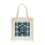 Canvas Tote Bags Royal Scottish Roberton Clan Badge Tartan Plaid Tote Bag - Scotstee Shop