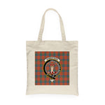 Canvas Tote Bags Royal Scottish Robertson Ancient Clan Badge Tartan Plaid Tote Bag - Scotstee Shop