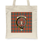Canvas Tote Bags Royal Scottish Robertson Ancient Clan Badge Tartan Plaid Tote Bag - Scotstee Shop
