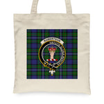 Canvas Tote Bags Royal Scottish Robertson Hunting Modern Clan Badge Tartan Plaid Tote Bag - Scotstee Shop