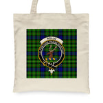 Canvas Tote Bags Royal Scottish Rollo Clan Badge Tartan Plaid Tote Bag - Scotstee Shop