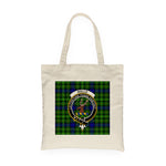Canvas Tote Bags Royal Scottish Rollo Clan Badge Tartan Plaid Tote Bag - Scotstee Shop