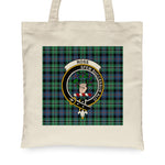 Canvas Tote Bags Royal Scottish Ross Hunting Ancient Green Clan Badge Tartan Plaid Tote Bag Clan Ross Tote Bags - Scotstee Shop