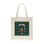 Canvas Tote Bags Royal Scottish Ross Hunting Ancient Green Clan Badge Tartan Plaid Tote Bag Clan Ross Tote Bags - Scotstee Shop