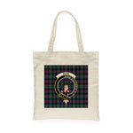 Canvas Tote Bags Royal Scottish Ross Hunting Modern Blue Clan Badge Tartan Plaid Tote Bag Clan Ross Tote Bags - Scotstee Shop
