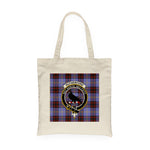 Canvas Tote Bags Royal Scottish Rutherford Clan Badge Tartan Plaid Tote Bag - Scotstee Shop
