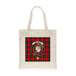 Canvas Tote Bags Royal Scottish Ruthven Clan Badge Tartan Plaid Tote Bag - Scotstee Shop