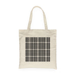 Canvas Tote Bags Royal Scottish Scott Black & White Modern Clan Badge Tartan Plaid Tote Bag - Scotstee Shop