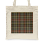 Canvas Tote Bags Royal Scottish Scott Green Weathered Clan Badge Tartan Plaid Tote Bag - Scotstee Shop