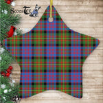 Carnegie Ancient Tartan Ornament Star Ornament, Christmas Star Decorations, ceramic ornament, Plaid Star Ceramic Ornament, Christmas Ornament Decorations Gift