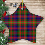 Carnegie Modern Tartan Ornament Star Ornament, Christmas Star Decorations, ceramic ornament, Plaid Star Ceramic Ornament, Christmas Ornament Decorations Gift