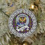 Carnegie Scottish Clan Tartan Crest Badge Plaid Ornament Gift. Christmas Tree Ornament Carnegie Clan Tartan Ornament,  ceramic ornament, personalized christmas ornaments, christmas tree ornaments, christmas door decorations, Plaid Ornament, Tartan Ceramic Ornament