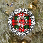 Carr surname Scottish Clan Tartan Badge Plaid Ornament Gift. Christmas Tree Ornament Carr Clan Tartan Ornament Great Christmas Ornaments Gift - Scotstee Shop
