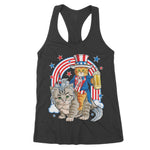 Cat 4th of July Caticorn Unicorn Meowica Women's Tank Top - Scotstee Shop