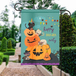 Cat Flags Halloween Flag Halloween Custome Party Pumpkin and Cats Funny Halloween Garden Flag - Garden Flag - Scotstee Shop