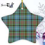 Cathcart Tartan Ornament Star Ornament, Christmas Star Decorations, ceramic ornament, Plaid Star Ceramic Ornament, Christmas Ornament Decorations Gift