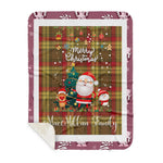 Personalized Gift Tartan Plaid Blanket Clan MacMillan Weathered With Funny Santa Snowman Reindeer Merry Christmas Gift Sherpa Blanket, blue plaid sherpa blanket,blue tartan sherpa blanket,Buchan,buffalo plaid sherpa blanket,christmas sherpa blanket,Christmas Throw Blanket