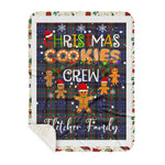 Personalized Gift Tartan Plaid Blanket Clan Fletcher Of Dunans With Christmas Cookie Baking Crew Christmas Gift Sherpa Blanket, tartan sherpa blanket,buffalo plaid sherpa blanket,christmas sherpa blanket,Christmas Throw Blanket,green plaid sherpa blanket,green sherpa blanket