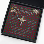 To My Beautiful Soulmate Necklace In Your Eyes I Have Found My Home Clan Lindsay Modern Tartan Cross Dancing Necklace