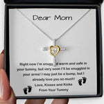 Cross Dancing Necklace - Mom Necklace, Mom To Be Necklace, Pregnancy Gift For Mom To Be, Mommy Present From Unborn Baby, Gift For Expecting Moms