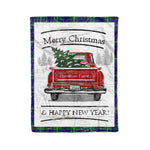 Tartan Blanket Vintage Red Truck with Christmas Tree Family Scottish Clan Hamilton Hunting plaid blanket, red plaid blanket, buffalo plaid blanket, green plaid blanket, plaid fleece blanket, blue plaid blanket, red tartan blanket, tartan plaid blanket, black and white plaid blanket, , christmas plaid blanket, orange plaid blanket, tartan plaid throw blanket, pink plaid blanket, brown plaid blanket, buffalo check blanket
