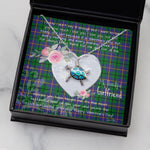 Sea Turtle Necklace Gift for My Beautiful Girlfriend Valentines Necklace Clan Carmichael Tartan Blue Turtle Necklace