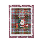 Personalized Gift Tartan Plaid Blanket Clan Anderson Ancient With Funny Santa Snowman Reindeer Merry Christmas Fleece Blanket, Home Living Room, Plaid Blanket, Tartan Blanket, Scottish Blanket, Buffalo fleece blanket, Christmas Blanket