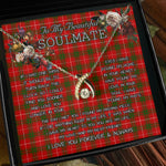 To My Beautiful Soulmate Necklace In Your Eyes I Have Found My Home Clan Prince of Rothesay Tartan Wishbone Dancing Necklace