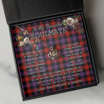 To My Beautiful Soulmate Necklace In Your Eyes I Have Found My Home Clan Brown Modern Tartan Crown Pendant Necklace