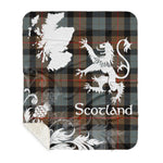 Sherpa Blanket - Tartan Blanket Thistle and Lion Scottish Clan Gunn Weathered Plaid Blanket, plaid sherpa blanket queen,purple sherpa blanket,queen sherpa blanket,queen size sherpa blanket,red sherpa blanket,scottish tartan blankets,sherpa blanket,sherpa christmas blanket
