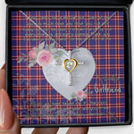 Gift For My Beautiful Girlfriend Necklace Valentine Necklace Clan Laing of Archiestown Tartan Cross Dancing Necklace Scottish Tartan Jewelry