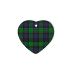 Stewart Old Modern Tartan Heart Ornaments, Christmas Tree Ornament, Plaid Christmas Ornaments, Ceramic Heart Christmas Tree Decoration, Christmas Ornament, Plaid Ornament, Tartan Ornament, Buffalo Plaid Ornament