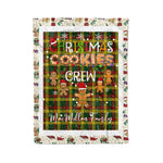 Personalized Gift Tartan Plaid Blanket Clan MacMillan With Christmas Cookie Baking Crew Christmas Gift Blanket, Plaid Blanket, Christmas Fleece Blanket, Christmas Blanket, Tartan Blanket, Scottish Blanket, Scotland Blanket, Family Name Blanket, Custom Blanket, Personalized Blanket