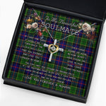 To My Beautiful Soulmate Necklace In Your Eyes I Have Found My Home Clan Forsyth Tartan Cross Dancing Necklace