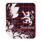 Sherpa Blanket - Tartan Blanket Thistle and Lion Scottish Clan Broun Plaid Blanket, plaid sherpa blanket queen,purple sherpa blanket,queen sherpa blanket,queen size sherpa blanket,red sherpa blanket,scottish tartan blankets,sherpa blanket,sherpa christmas blanket