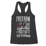 Veterans Freedom American Flag 4th of July Women's Tank Top - Scotstee Shop