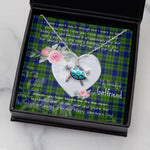 Sea Turtle Necklace Gift for My Beautiful Girlfriend Valentines Necklace Clan Dixon Tartan Blue Turtle Necklace