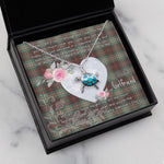 Sea Turtle Necklace Gift for My Beautiful Girlfriend Valentines Necklace Clan Scott Brown Ancient Tartan Blue Turtle Necklace