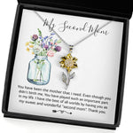 Sunflower Pendant Necklace - Mom Necklace, Bonus Mom Necklace Gift For Stepmom Neckalce