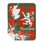 Sherpa Blanket - Tartan Blanket Thistle and Lion Scottish Clan MacAulay Ancient Plaid Blanket, plaid sherpa blanket queen,purple sherpa blanket,queen sherpa blanket,queen size sherpa blanket,red sherpa blanket,scottish tartan blankets,sherpa blanket,sherpa christmas blanket